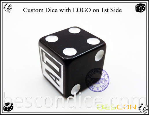 Custom Dice with LOGO on 1st Side2